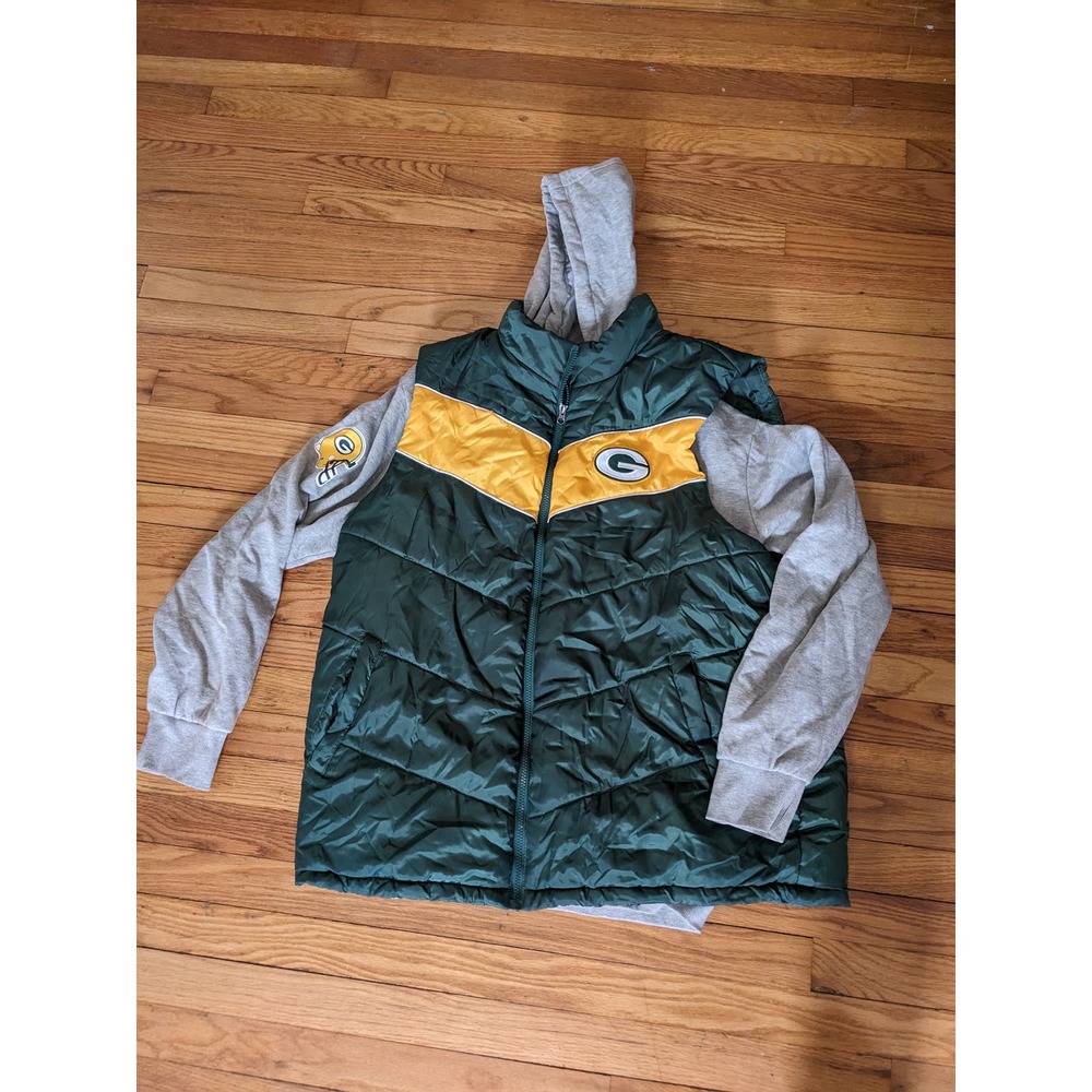 NFL G-lll Green Bay packers sweatshirt and vest combo, can wear separately